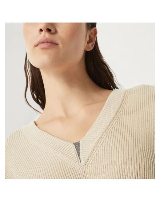 Brunello Cucinelli モニーレトリム セーター Natural