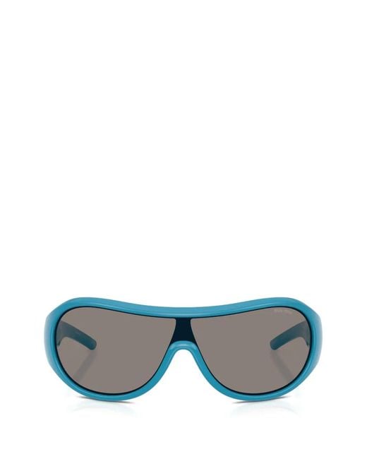 Miu Miu Blue Oval Frame Sunglasses