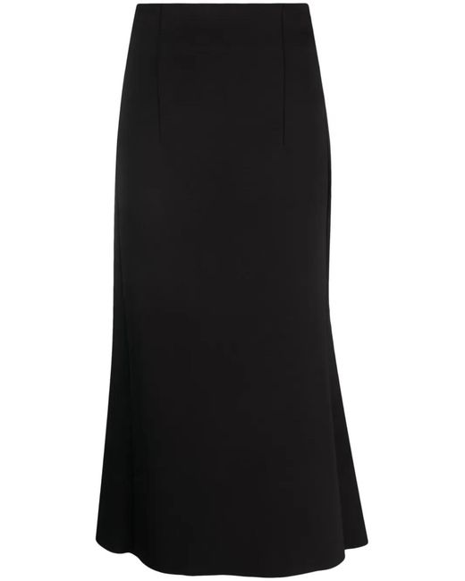 Philosophy Di Lorenzo Serafini Black Flared Midi Skirt