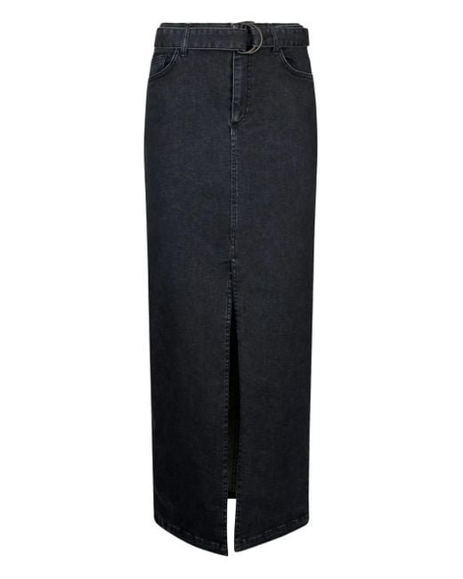 Liu Jo Black Jeans-Maxirock mit Gürtel