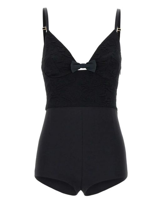 Elisabetta Franchi Stretch Playsuit in het Black