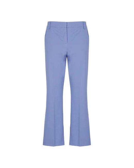 Emme Blue Pressed-Crease Trousers