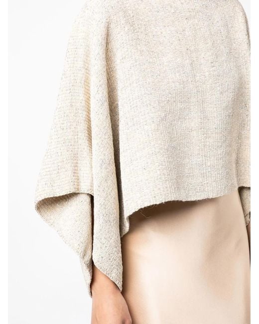 Voz White Cape-Style Long-Sleeved Jumper