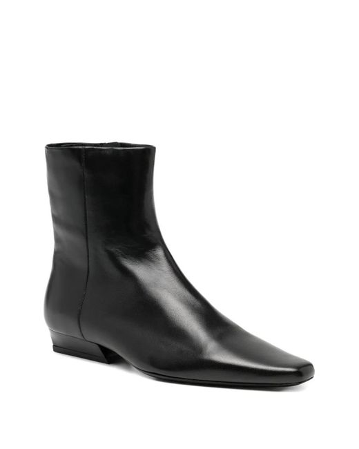 Staud Black 20Mm Wally Flat Ankle Boots