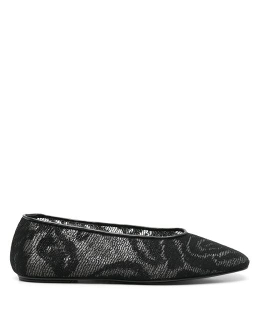Magda Butrym Black Ballerinas mit eckiger Kappe