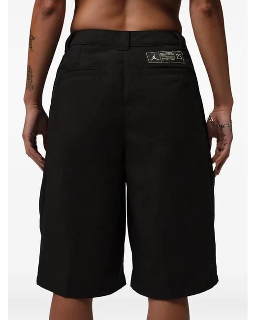 Nike Black Flight Logo-Patch Midi Shorts