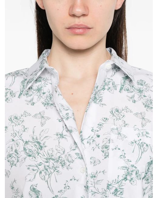 Robert Friedman White Floral Shirt