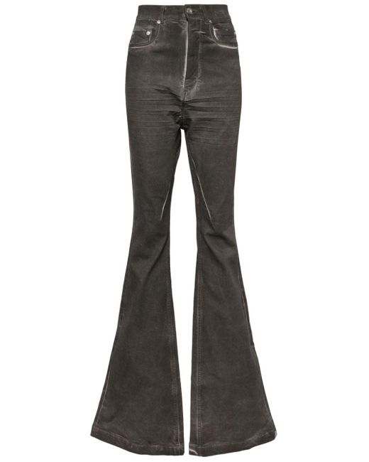 Rick Owens Gray Bolan High-rise Bootcut Jeans