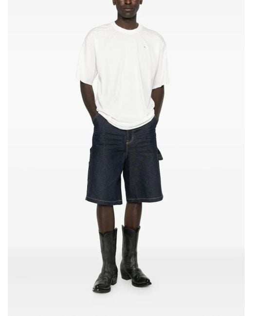DIESEL White Logo Tee for men