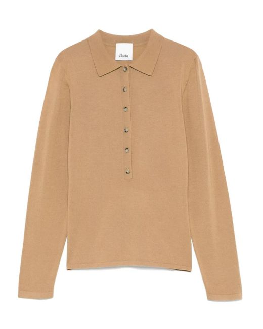 Allude ウールトップ Natural