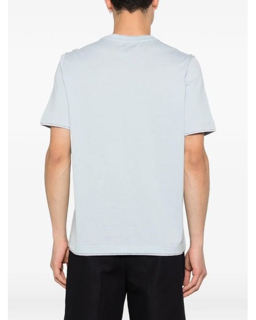 Gran Sasso White Trim-Detail T-Shirt for men