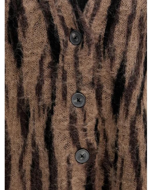 Sisley Black Tiger Stripe Buttoned Cardigan