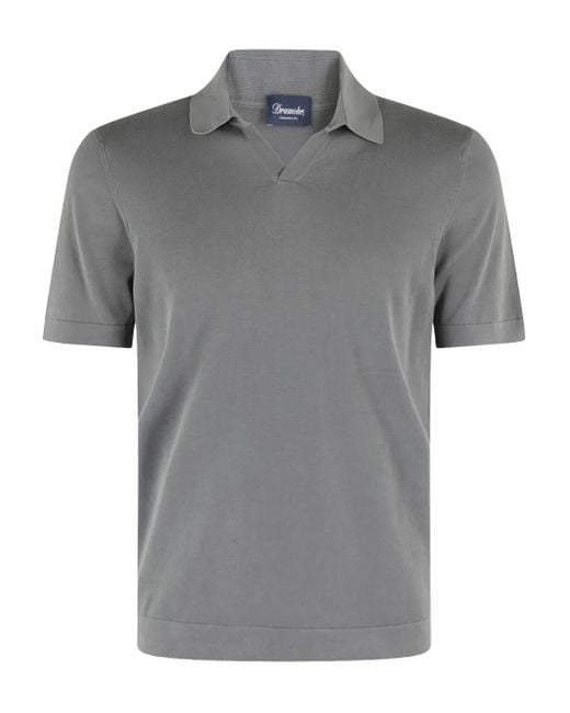 Drumohr Kurzärmeliges Poloshirt in Gray für Herren