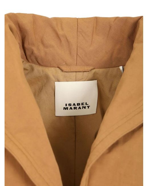 Isabel Marant Brown Volinda Cotton Short Trench Jacket