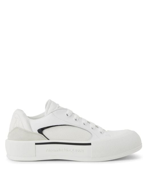 Alexander McQueen White Plimsoll Skate Shoes for men
