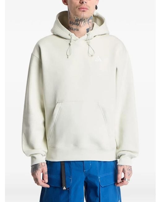 Nike White Hoodie Acg Tuff Fleece for men