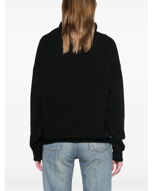 Saint Laurent Black Cotton Sweatshirt