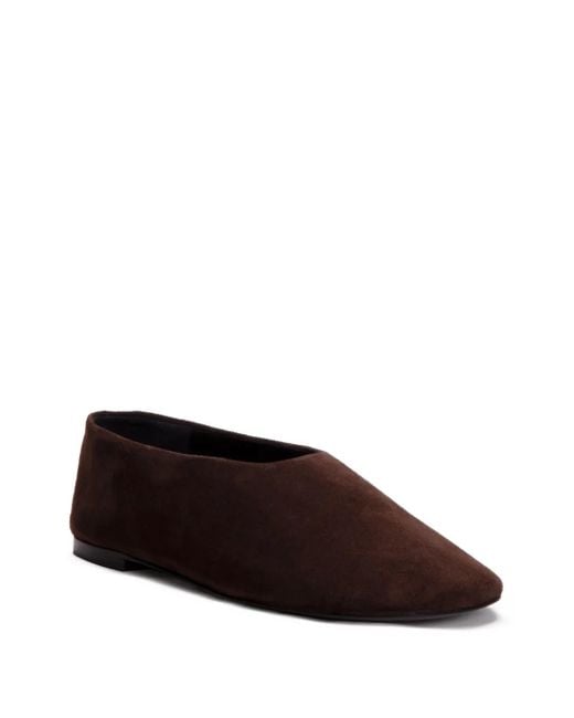 Proenza Schouler Brown Glove Suede-Leather Flats