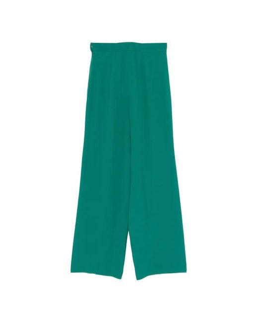 DE SANTIS Green Pleated Trousers
