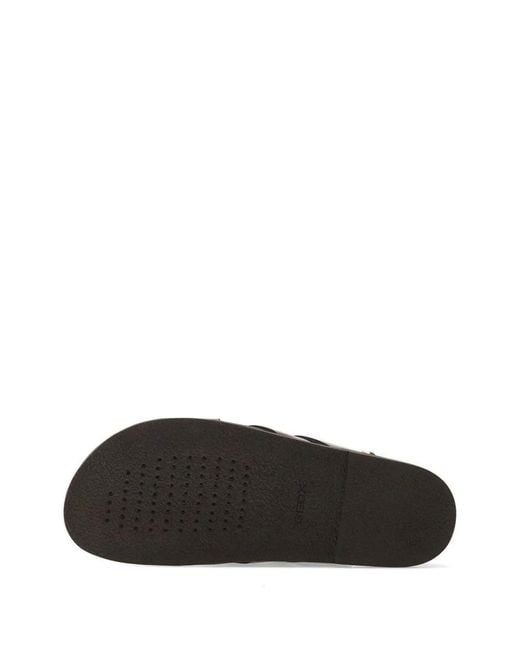 Geox Brown Adelash Crossover-Strap Sandals