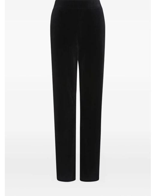 Emporio Armani ベルベット パンツ Black