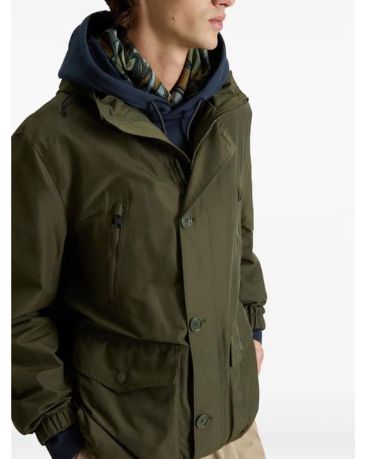 Woolrich Green Parka Light Ramar Con Cappuccio for men