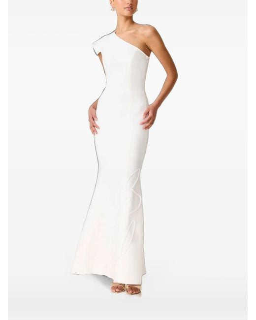 Elliatt White Opline Floral-Embroidered Maxi Dress