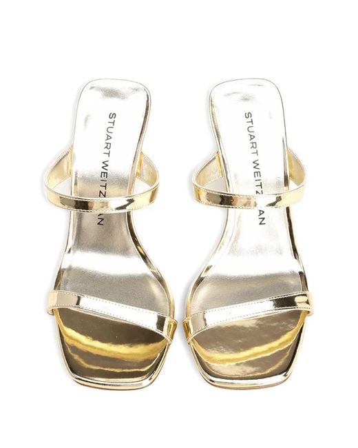 Stuart Weitzman White Sandales Compensées Vinnie
