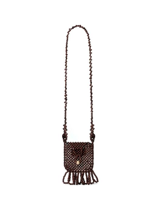 Lemaire White Grigri Beaded Necklace Bag