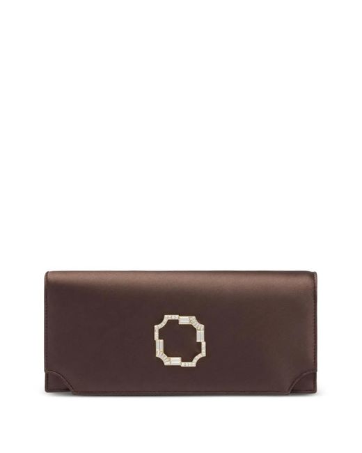 Malone Souliers Brown Vivien Jewel Clutch Bag