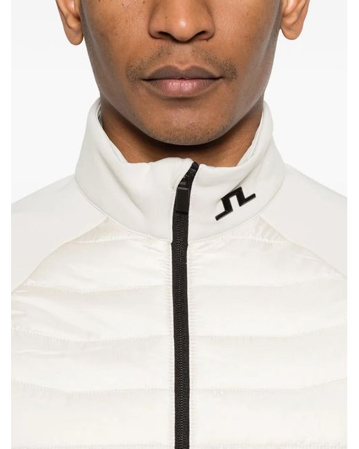 J.Lindeberg Gesteppte Hybrid-Jacke in White für Herren