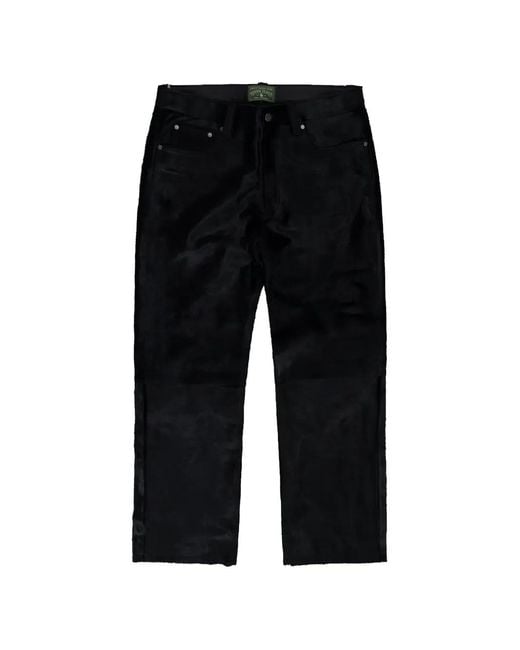 DENIM TEARS Black Calf-Hair Trousers for men