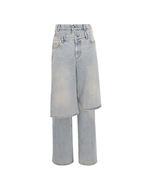 SEEN USERS Gray Double Wear Layered Jeans