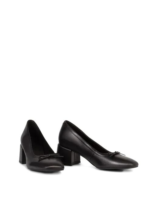 Vagabond Black 55Mm Adison Block-Heel Bow Pumps