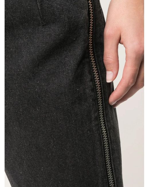 3.1 Phillip Lim Black Zip-Detail Cropped Jeans