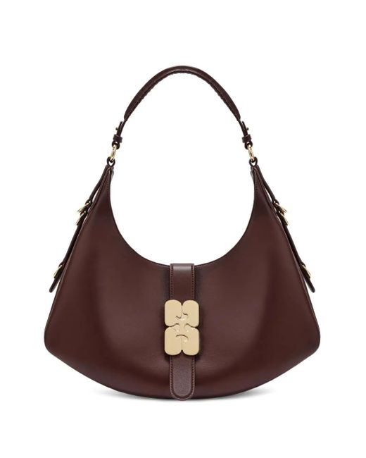 Ganni Brown Small Kat Tote Bag