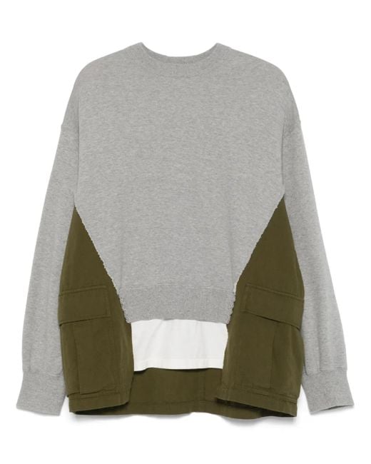 Felpa Con Design A Inserti di Undercover in Gray
