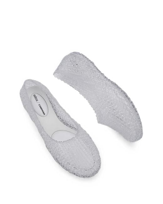Melissa White Campana Papel Hug Ballet Flats