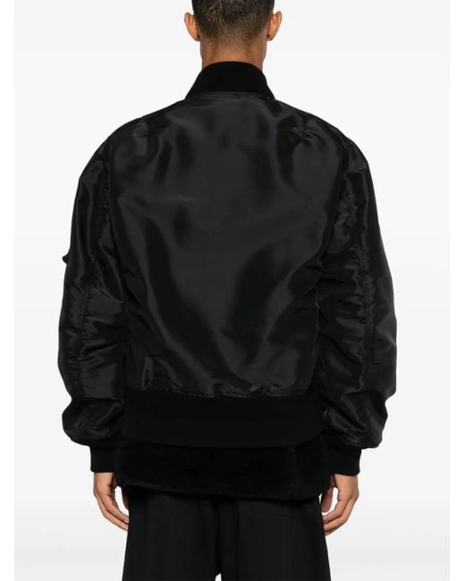 Sacai Black Twill Bomber Jacket for men