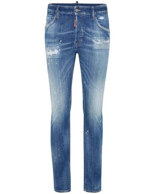 DSquared² Blue Stretch-Cotton Skinny Jeans for men