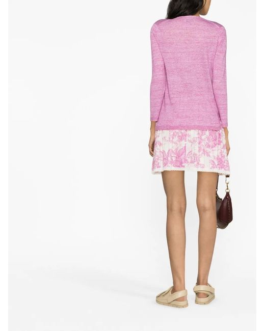 Zadig & Voltaire Pink Amber Mélange-Effect Knitted Top