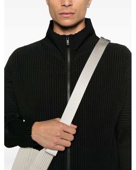Homme Plissé Issey Miyake Black Veste À Fermeture Zippée for men