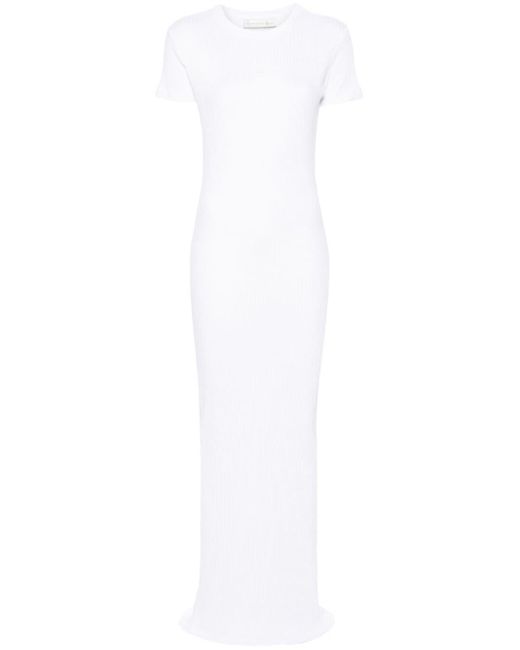 Ludovic de Saint Sernin Maxi-jurk Met Geborduurd Logo in het White