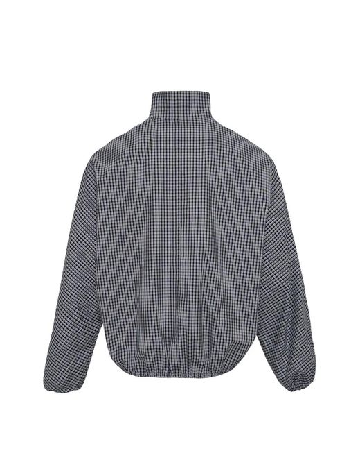 we11done Gray Check-Pattern Jacket for men