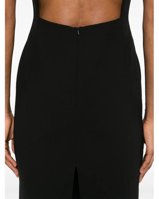 Moschino Black Open-Back Midi Dress