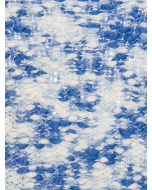 Henrik Vibskov Blue Textured Mock-neck Sweater