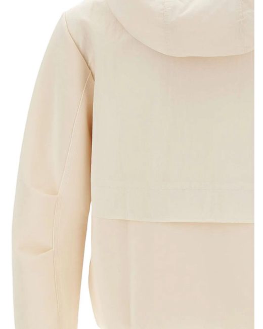 Dekker White Drawstring Hooded Zip-Fastening Sweatshirt for men