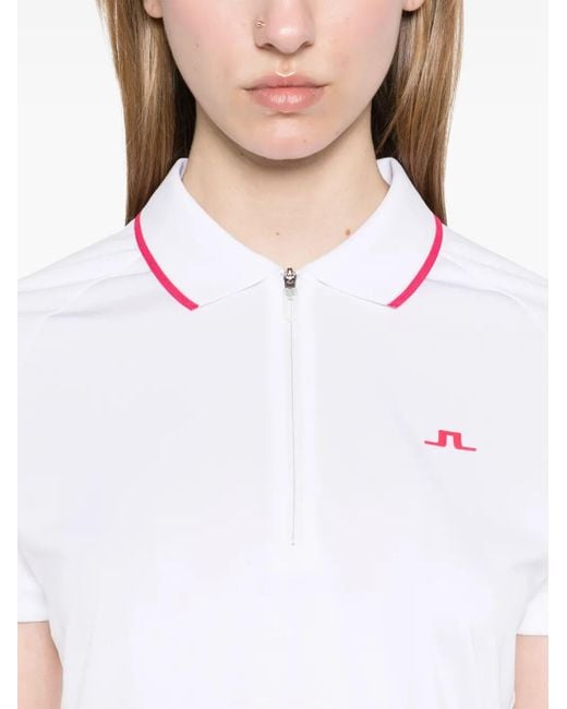 J.Lindeberg White Lee Polo Top