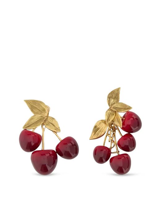 Saint Laurent Red Cassandre Earrings