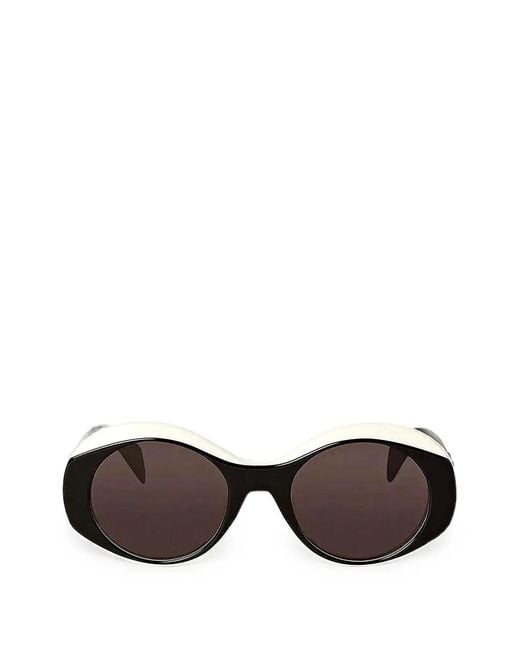 Palm Angels Black Round-Frame Sunglasses